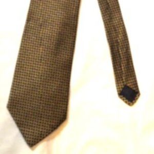 Brooks Brothers silk men's tie blue and gold
